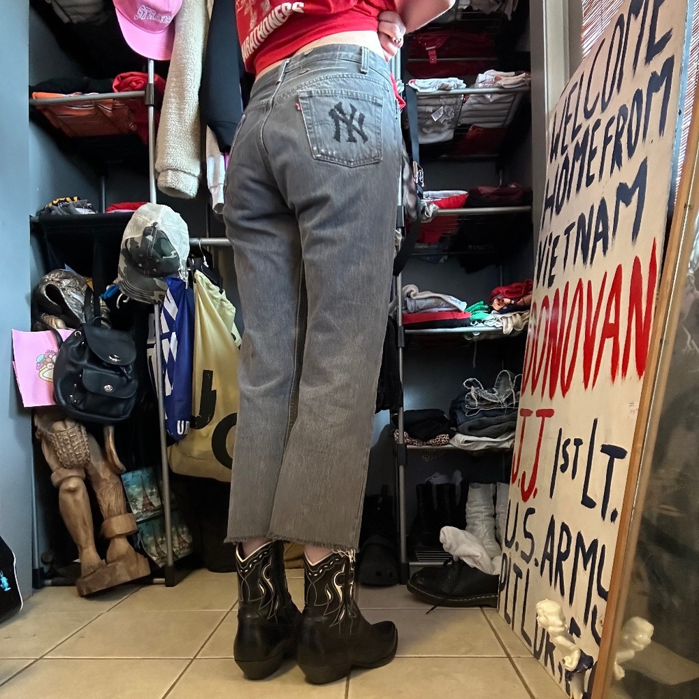 VINTAGE 501 GREY LEVIS 27 x 30